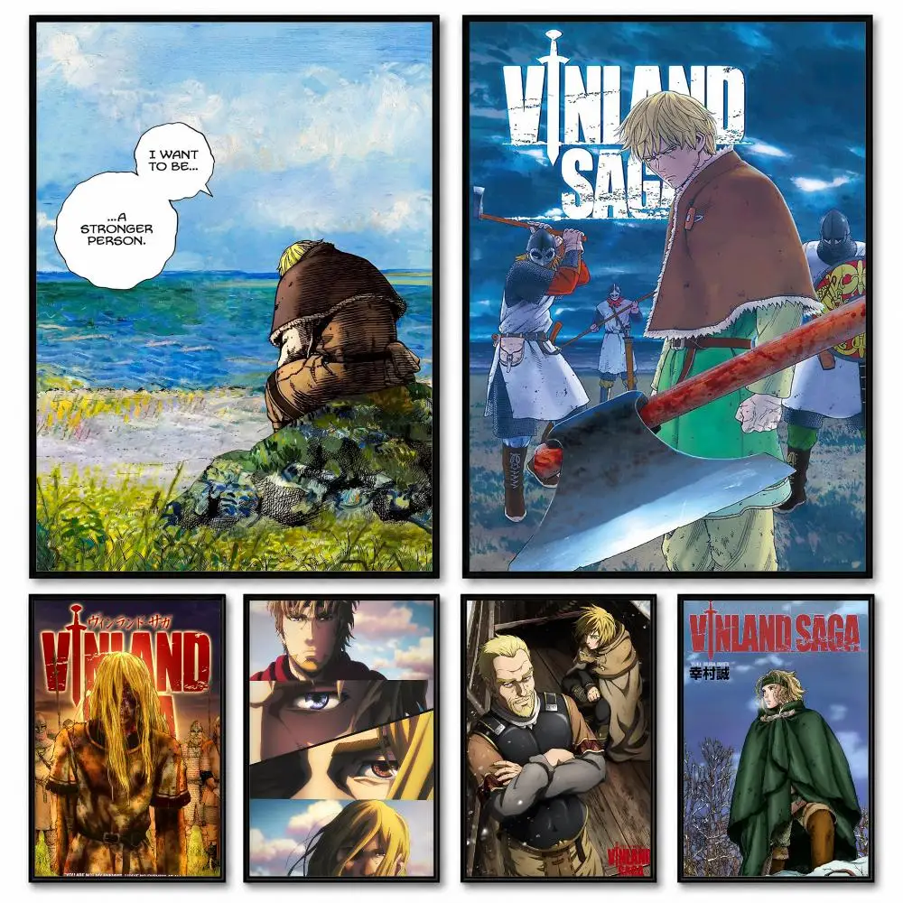 Vinland Saga Anime Manga Poster Room Decor Home Wall Art Printing Waterproof Garage BedRoom Posters Gift