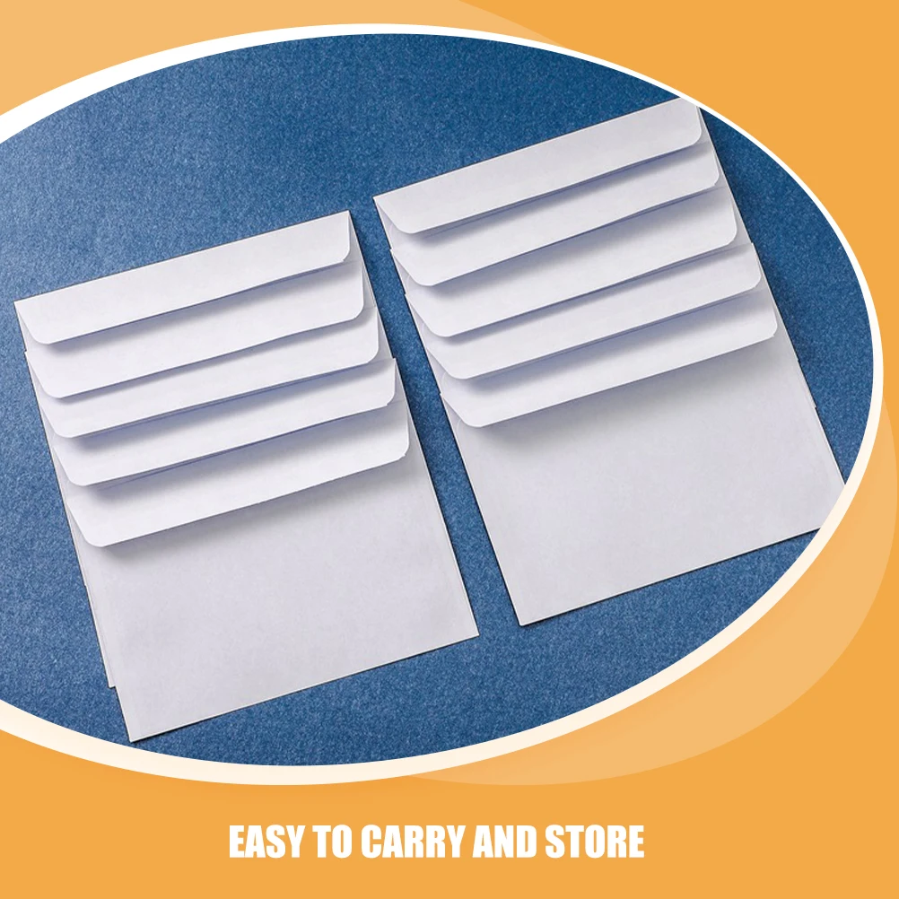 100Pcs Security Pattern White Business Envelopes Self-Sealing Privacy Protection Office Documents Letter Size Mailing Supplies