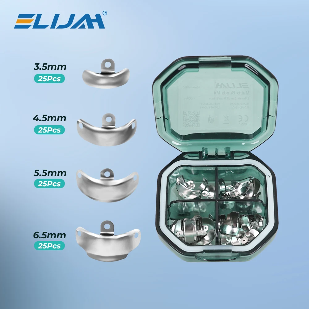 

ELIJAH Dental Matrix Bands Sectional Contoured Matrix System Dental Metal Matrices For Teeth Replacement Dentistry Material Tool