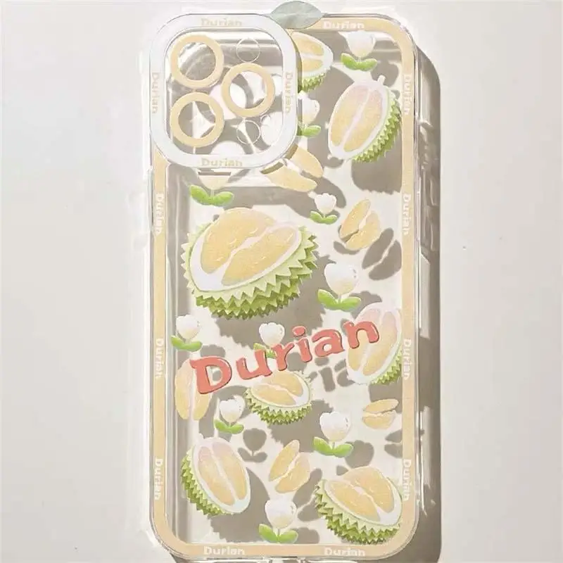 S22 S23 Ultra Phone Case For Samsung Galaxy S24 Ultra S20 S21 FE S22 Plus S21FE S23FE Summer Fruit Flower Clear Soft Back Cover