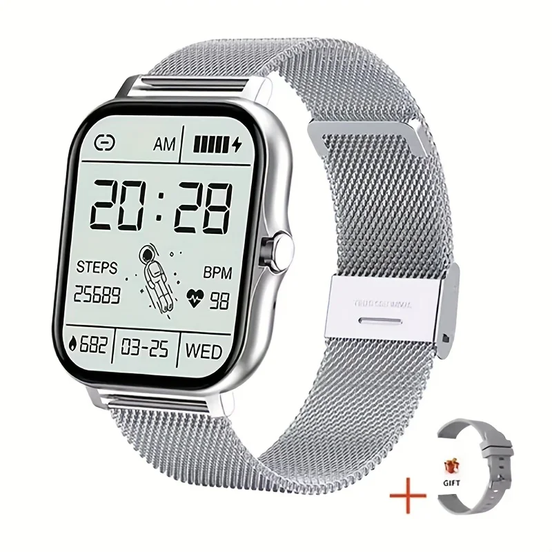VETXI Smartwatch for iPhone/Android, Full-Touch HD Screen