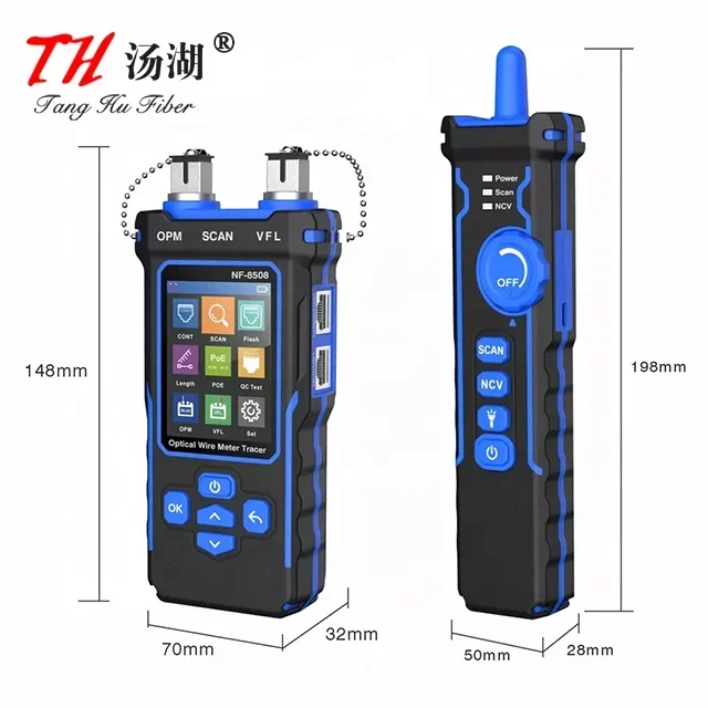 MT-8706 RJ11 RJ45 Cable Finder Network Cable Tester Digital Multimeter Optical Wire Meter Tracer Power Meter FTTH 60V 5 Years