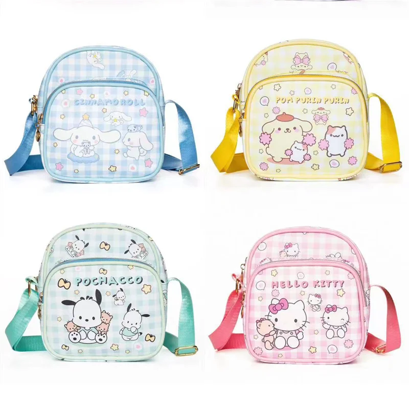 Hello Kitty Sanrio zaino bambini carino Kuromi Cinnamoroll My Melody Bag ragazze Kawaii Pochacco zaini impermeabili ragazzi regali