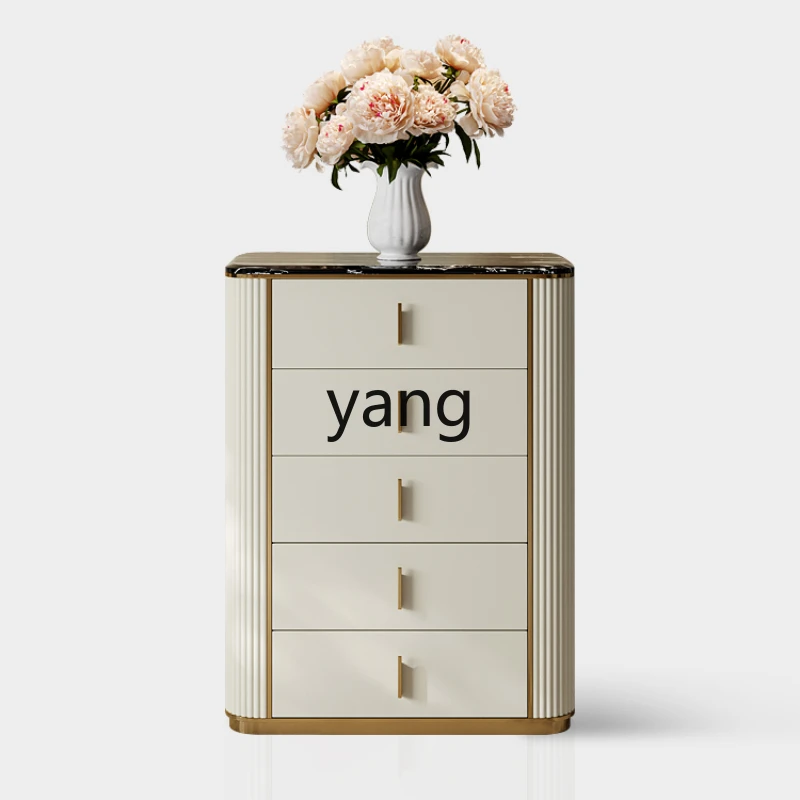 Yjq Light Luxury Chest of Drawers Modern Minimalist Four-Six Drawer Storage Chest of Drawers Bedroom Storage Cabinet