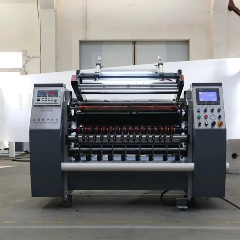 Customized Fully Automatic Thermal Press Jumbo Paper Roll Cutting Slitting Cutting Machine Cash Register Paper Slitter Machine