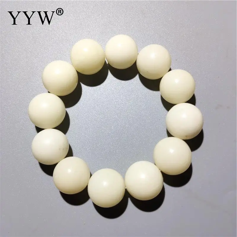 Big Size 12mm 20mm White Bodhi Root Barrel Beads Bracelet Women Men Meditation Mala Buddhist Rosary Yoga Wrist Jewelry Bracelets