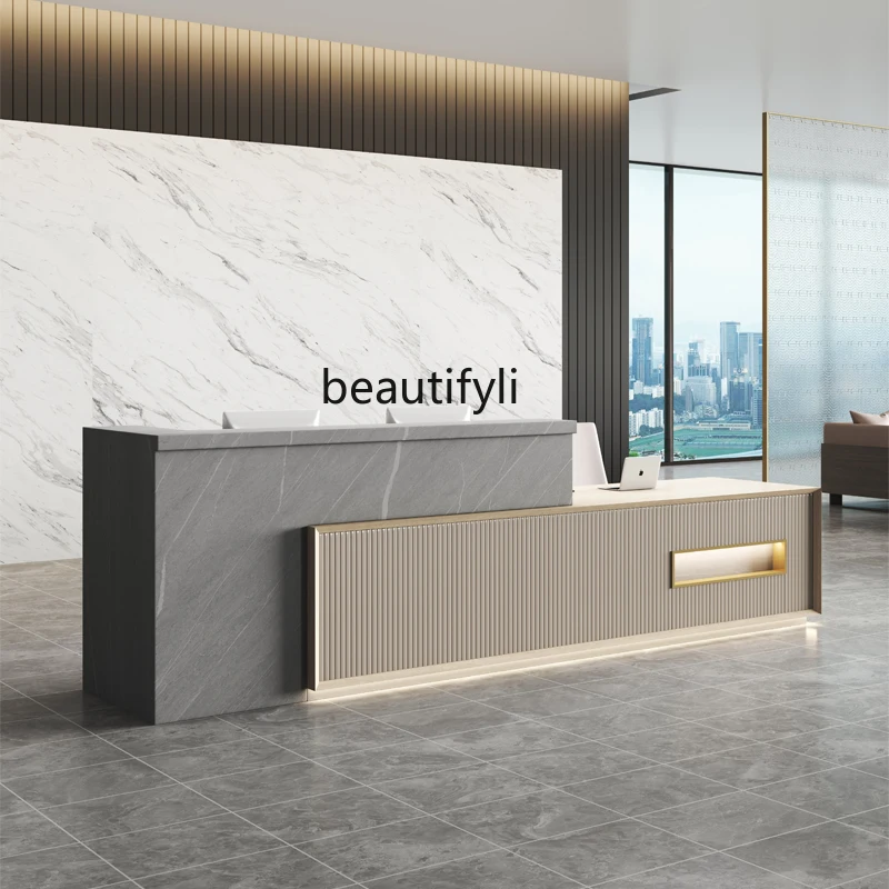 Reception desk, reception desk, training institution reception company, welcome desk, beauty salon bar