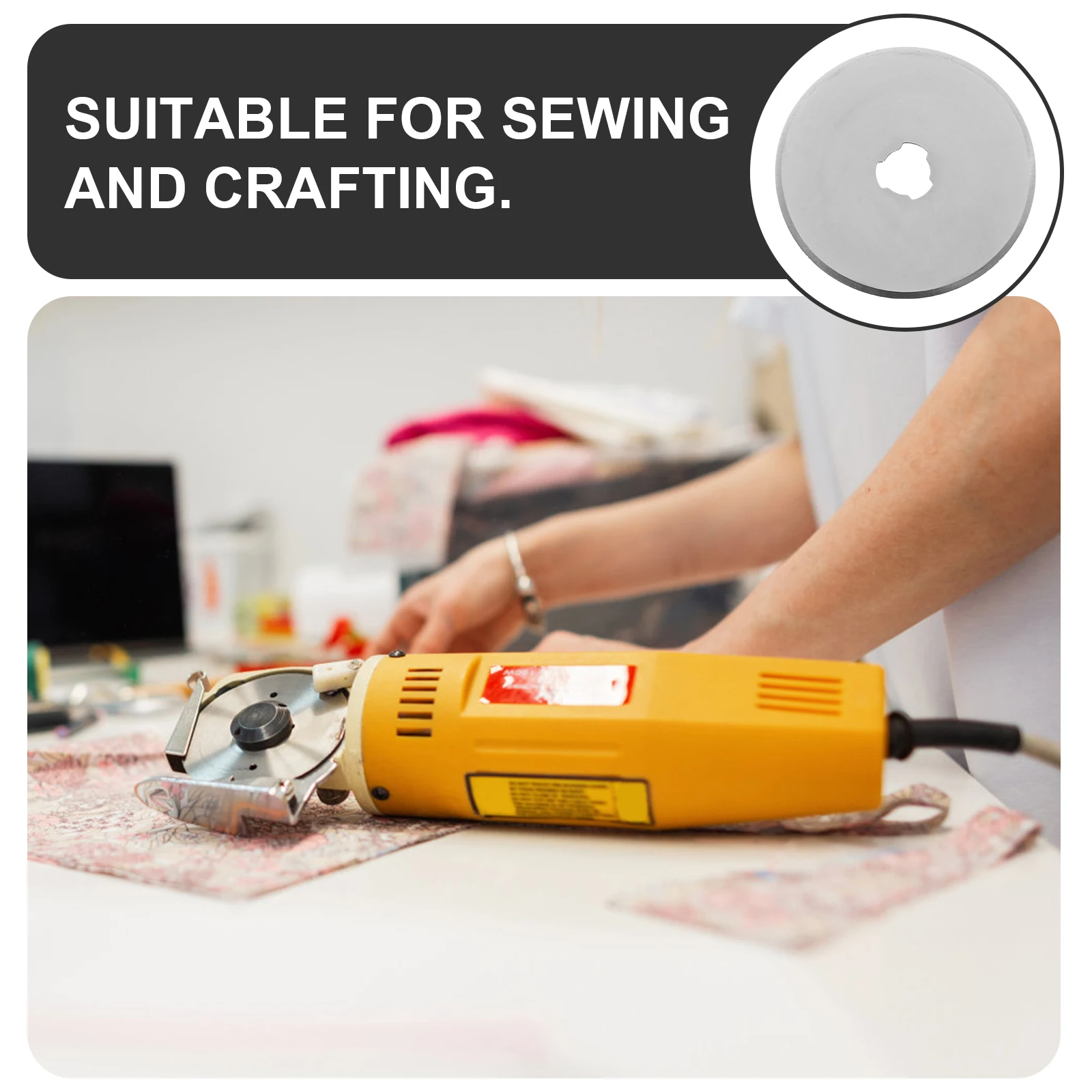 5pcs Rotary Cutter Blades Replacement Stainless Steel Fabric Cutting Wheel For Sewing Quilting Craft Lightweight Sewing Rotary