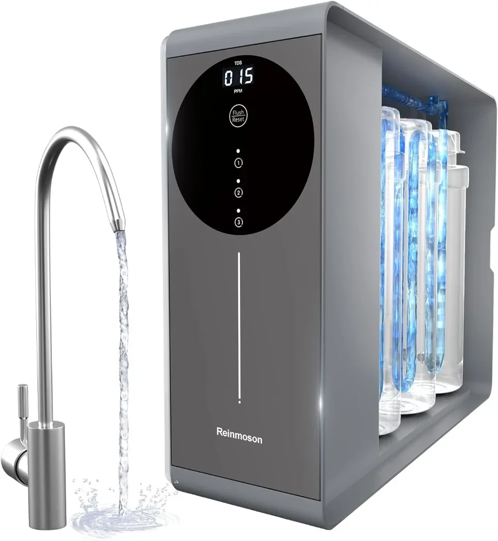 8 Stage Tankless Reverse Osmosis System 500GPD RO Water Filter System Under Sink Reverse Osmosis Water Filtration System