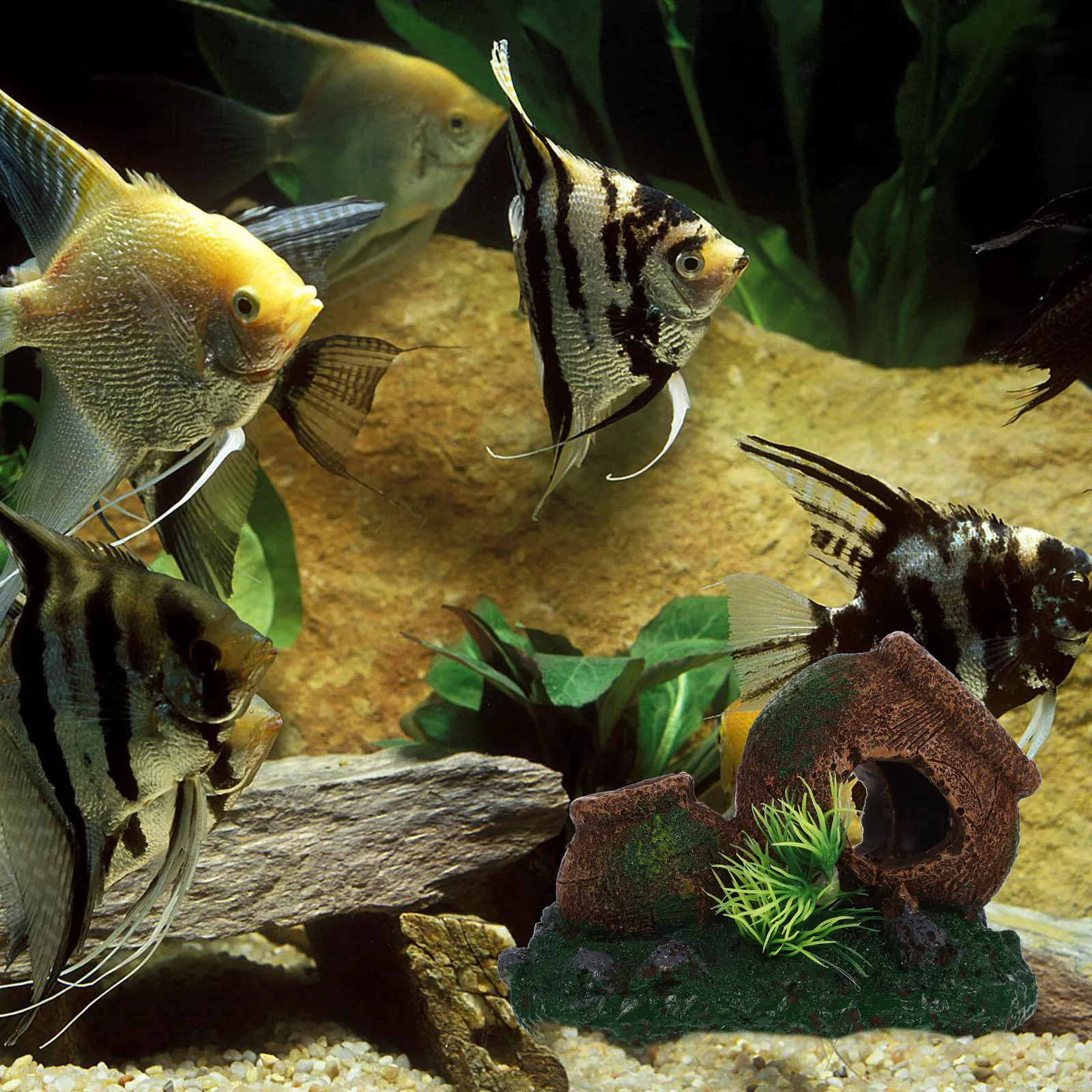 

Resin Aquarium Ornament For Fish Shrimp Breeding Hideout Tank Decor Fish Tank Decoration Habitat Spawn Shelter Decoration