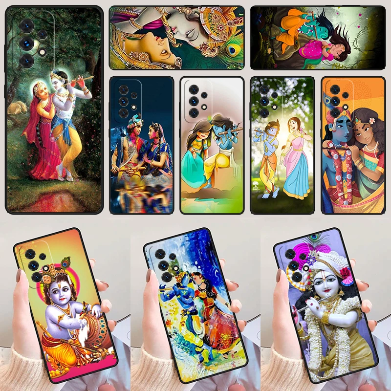 Lord Krishna Radha phone case For Samsung Galaxy A42 A31 A40 A51 A71 A32 A80 A91 A52 A72 A73 A20e A21S A50 A70 A11 A12 Cover