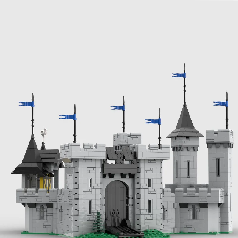 2402-Teile MOC Mittelalterliche Festung Gebäude Festung Modell Architektur Block DIY Kind Montage Ziegel Spielzeug Besondere Geburtstagsgeschenke