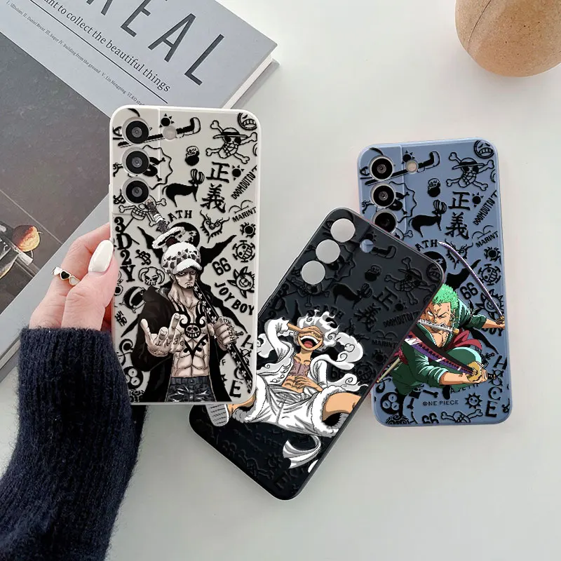 

One Pieces Luffy Zoro Anime Phone Case For Samsung Galaxy S26 S25 Ultra S24 S23 S22 Plus S21 S20 FE S26 A37 A57 5G Silicon Cover
