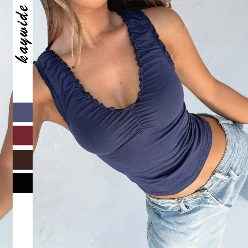 

Women Summer Solid Color Sport Camisole Vest Shapewear Bodycon Sleeveless Casual Tank Tops For Women Suspender TShirt Top Female