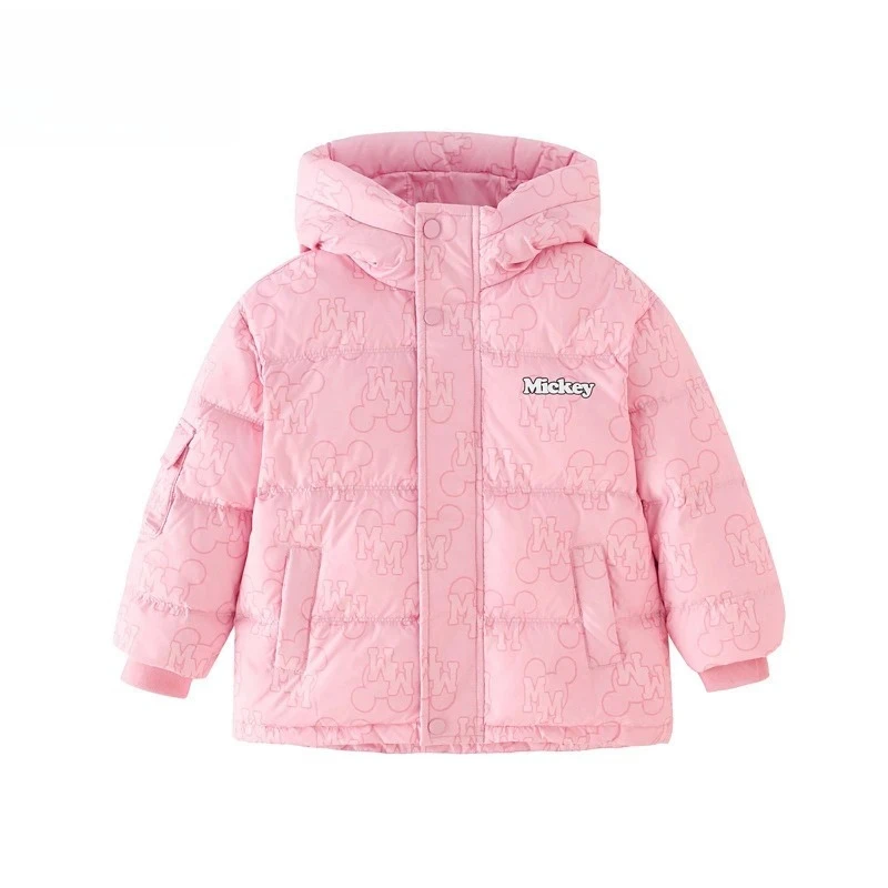 

Kids 90% White Duck Down Jacket, New National Standard Printed Hooded Winter Coat