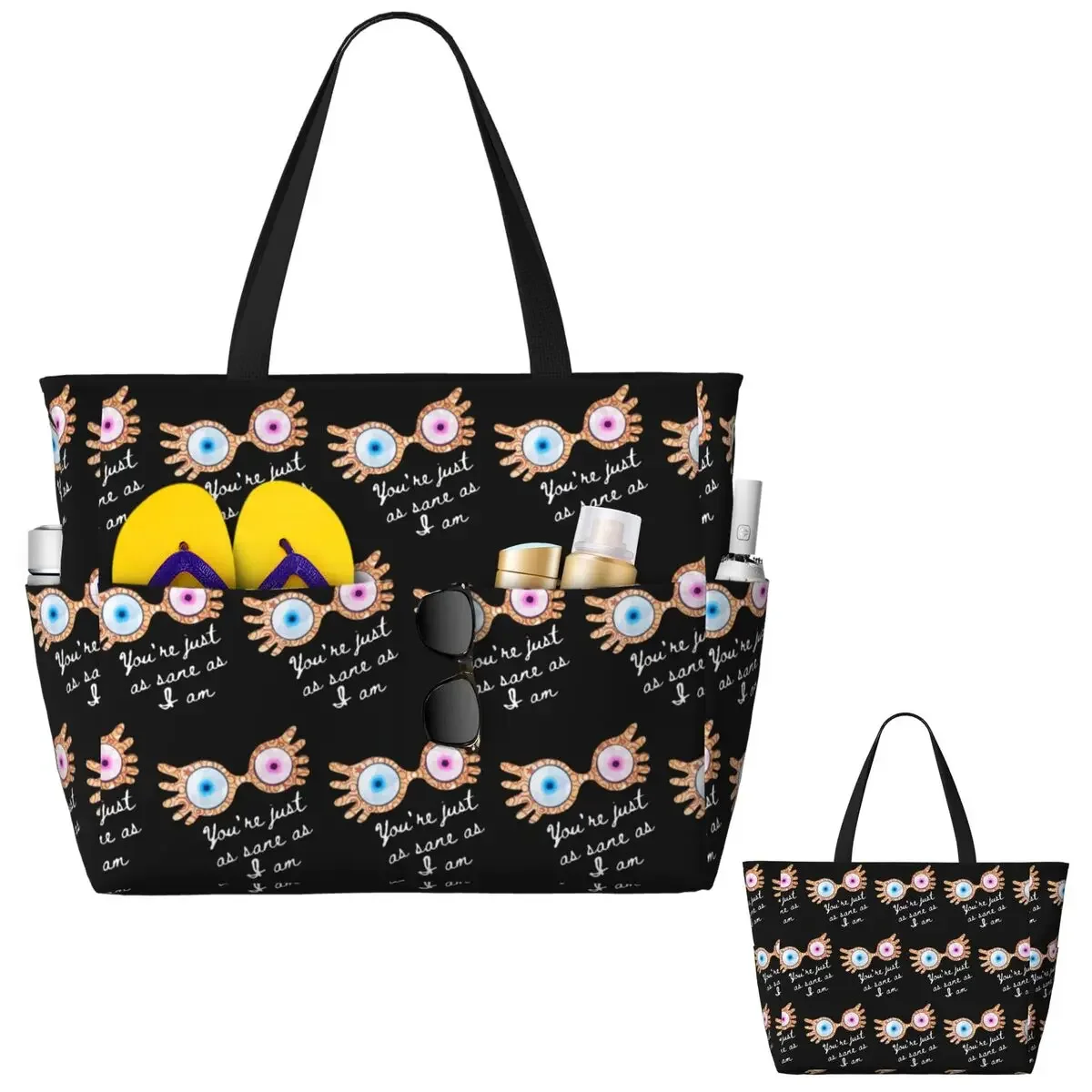 You_re Just As Sane As I Am - Luna Lovegood Beach Tote Bag Sport Gym Yoga Duffle Large Tote Bag Women Travel Bag Fitness bag