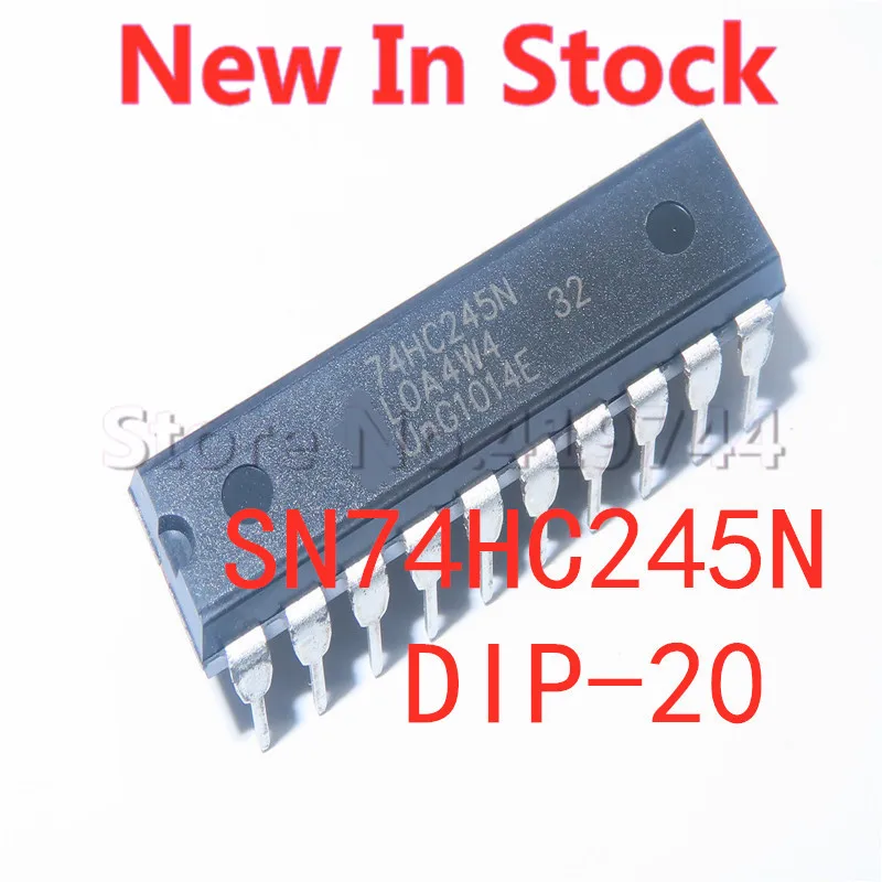 5PCS/LOT 74HC245 SN74HC245N HD74HC245P DIP-20 Eight-phase three-state bus transceiver In Stock NEW Original IC