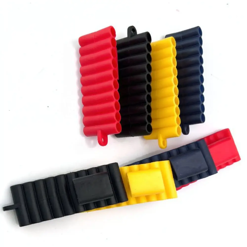 Screwdriver Bit Holder Organizer PVC Storage Rack Tray For Power Drill Driver Bits Tool Accessory With Hanging Carabiner Clip