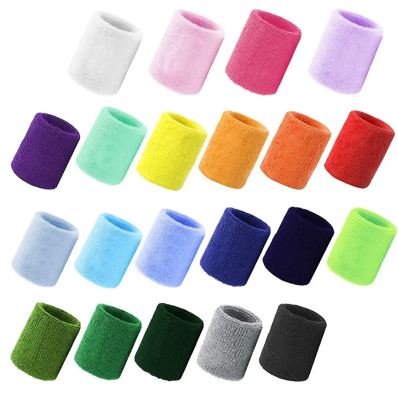 Cotton Wrist Support Band Wristband Sport Bracers Sweat Towel Cuff Tennis Wrist Guard Protector Strap Fitness Run Sweatband Gym