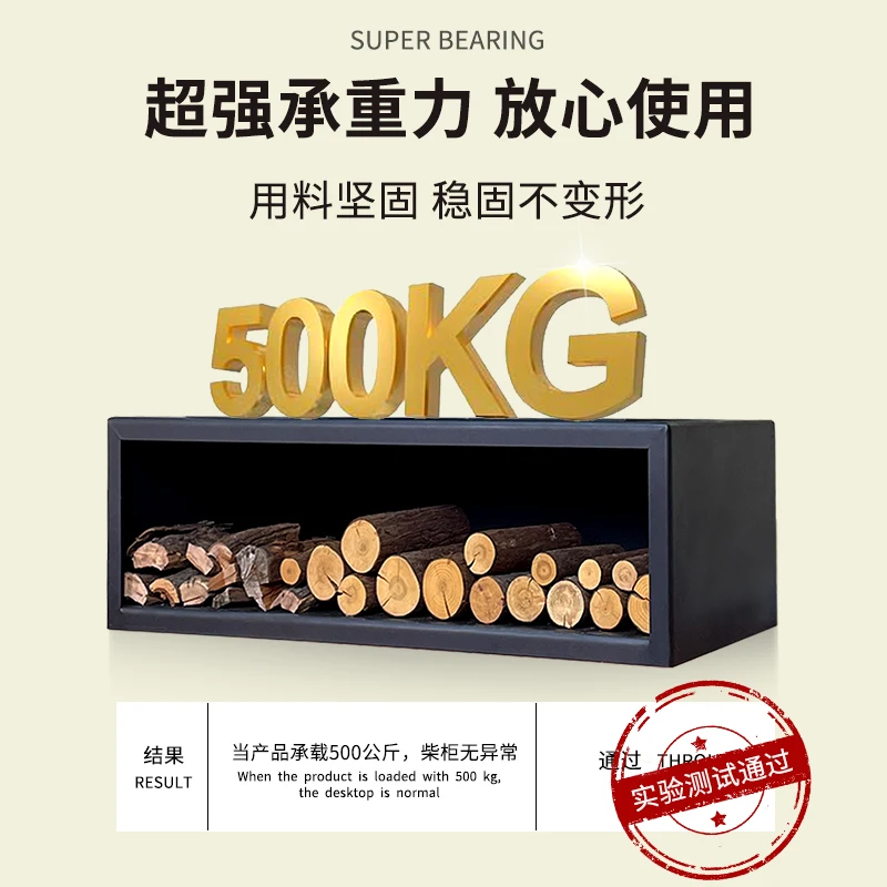 Furnace Small Warm Wood Real Fire Fireplace Firewood Cabinet Thickened Steel Plate Firewood Storage Cabinet Fireplace Special Ba