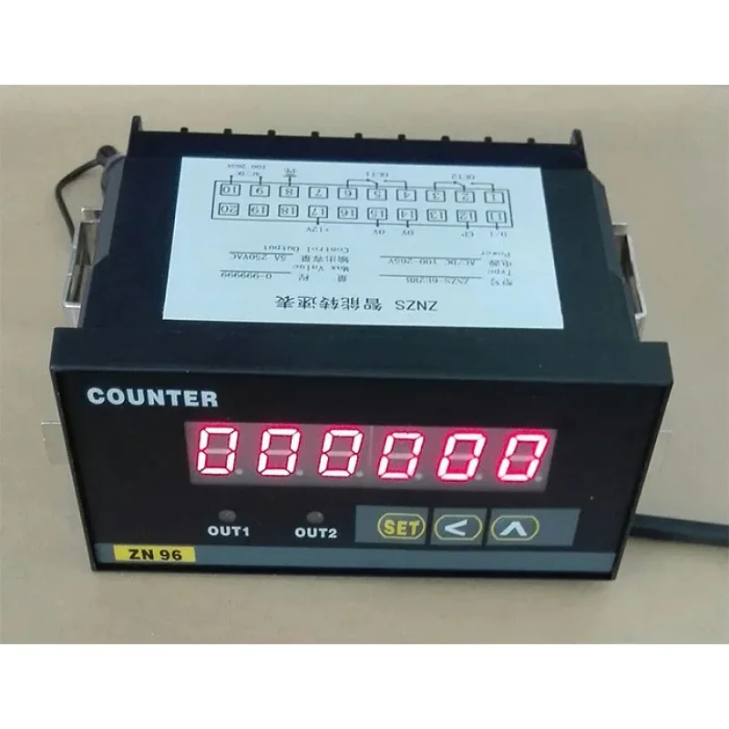 Digital Display Interval Control Tachometer 2 Group Relay Output ZNZS2-6E2R