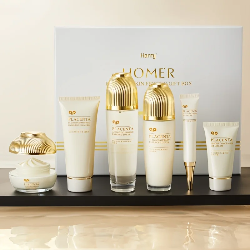 

Hanmj Sheep placenta firming six-piece set high-end skin care products hydrating and moisturizing firming skin exquisite gift bo