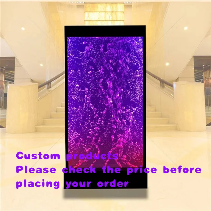 custom.Customized Large Rectangle Acrylic Aquarium Wall Decorations Color Changing LED Lights Contemporary Design Recyclable/Dur