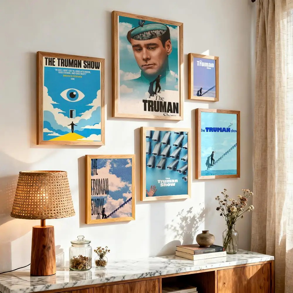 Movie T-The Truman Show Poster Japandi Wall Art Canvas Print Minimalist Japanese Style Bedroom Decor