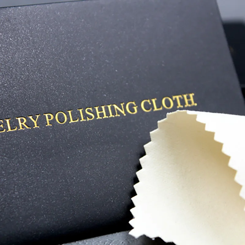 100PCS 10X6.5CM Individual Black Package Silver Polish Cloth Anti Tarnish Jewelry Tools Sterling Silver Polishing Cleaning