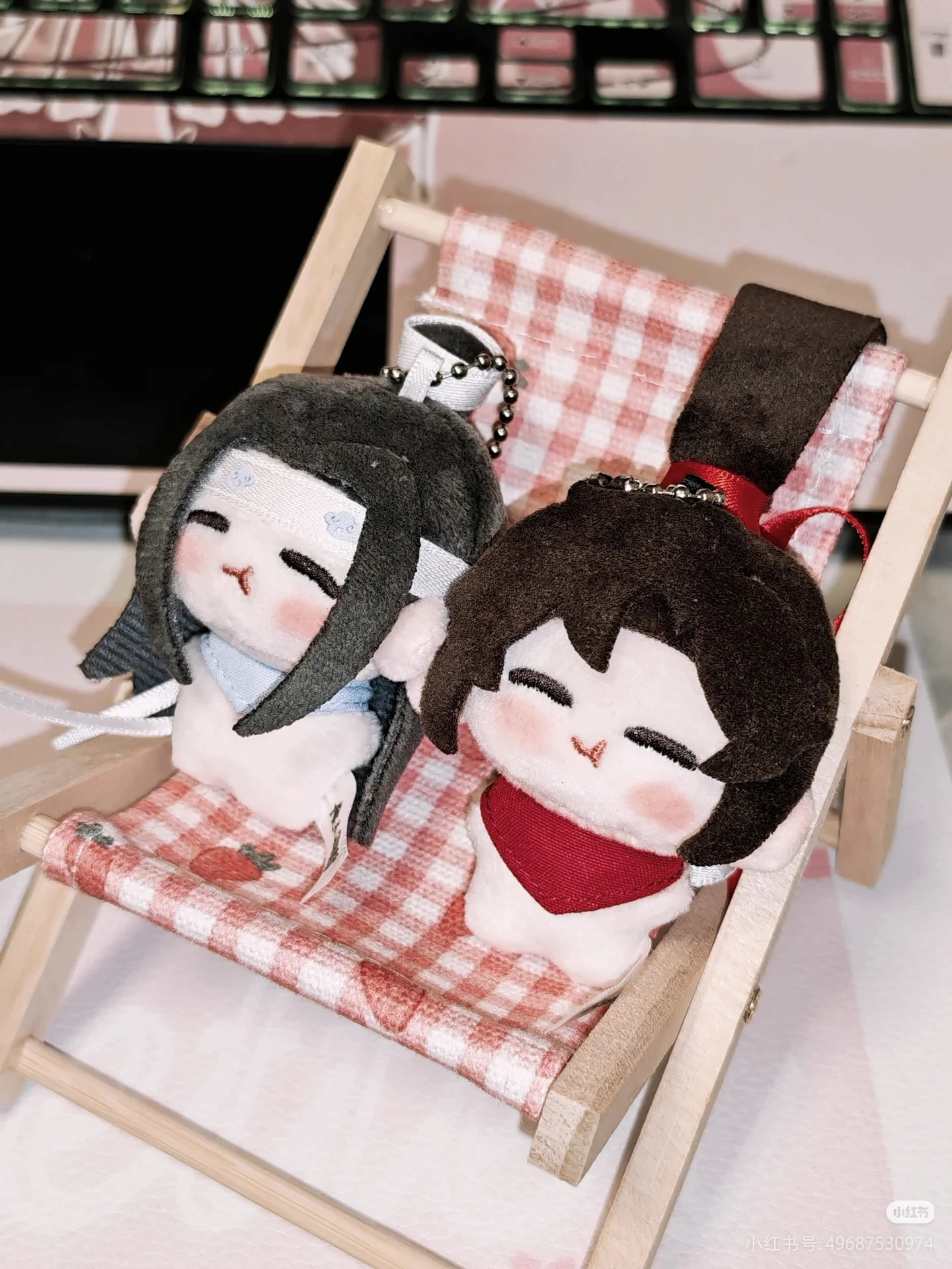 ตุ๊กตาโมเตะจู้ซือ อนิเมะ ขนาด 5 ซม. ของแท้ ตุ๊กตาห้อยพวงกุญแจ แลน วังจื่อ เว่ย วูเซียน ของสะสม ของขวัญ