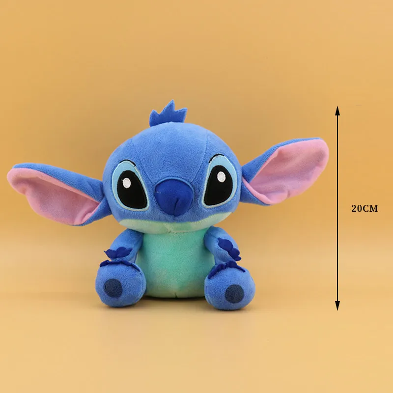 Miniso Disney 20 cm Peluche Stitch Baby Movie Cartoon Modello Doll Bambini Action Figures Peluche Regali di compleanno