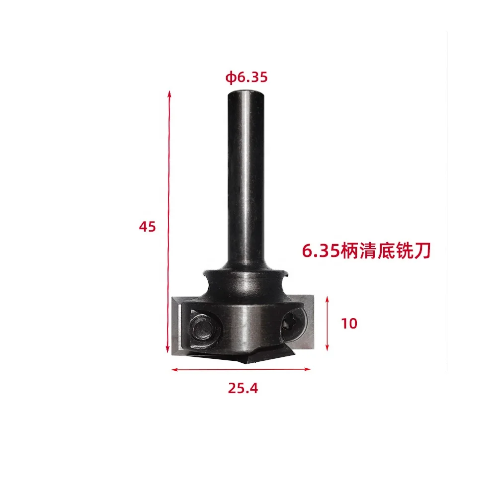 CNC Indexable Milling Cutter Replaceable Knife Surface Planer / Rebater Router Bit with 2flute