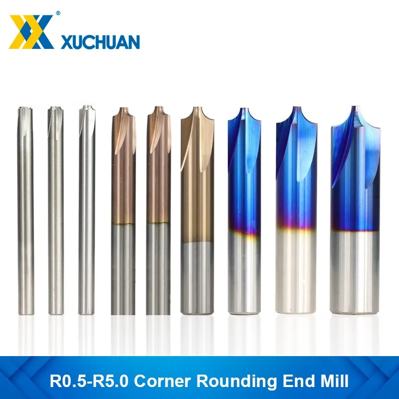 

R0.5-R5 Corner Rounding Chamfer End Mill 4-12mm Shank Carbide End Milling Cutter Radius Router Bit for CNC Machine