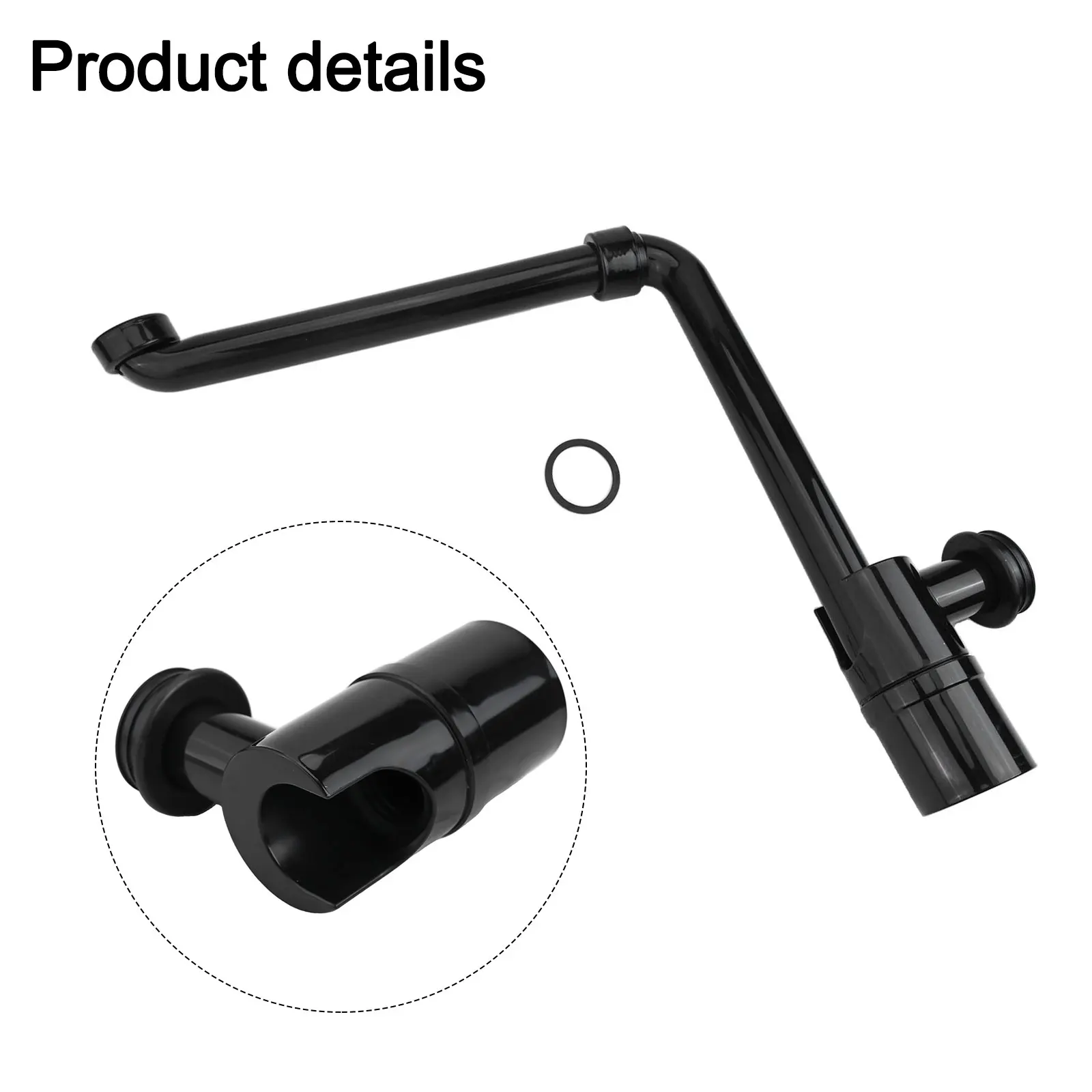 For Bathroom Sink Waste Trap 14 Inch Adjustable Siphon with Built in Hair Filter for Efficient Drainage and Space Saving