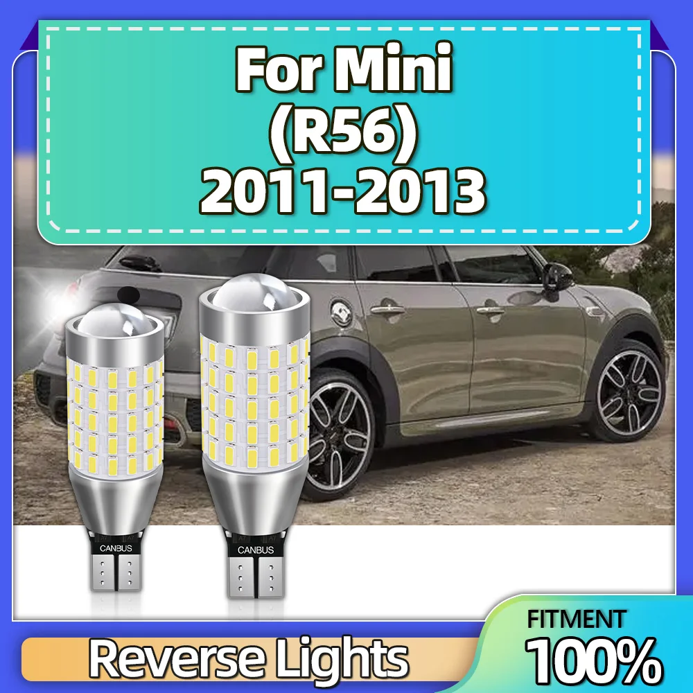 2Pcs 2000LM 87SMD LED CSP Chip T15 Canbus No Error Signal Lamps W16W Reverse Light 6000k White For Mini R56 2011 2012 2013