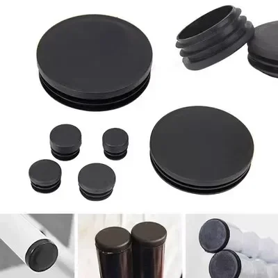 Czarna okrągła zatyczka do rur 10-60 mm Plastikowa zaślepka zaślepka Wkładki do rur Wtyczka Zatyczka do nóg krzesła Rura tapon tubo