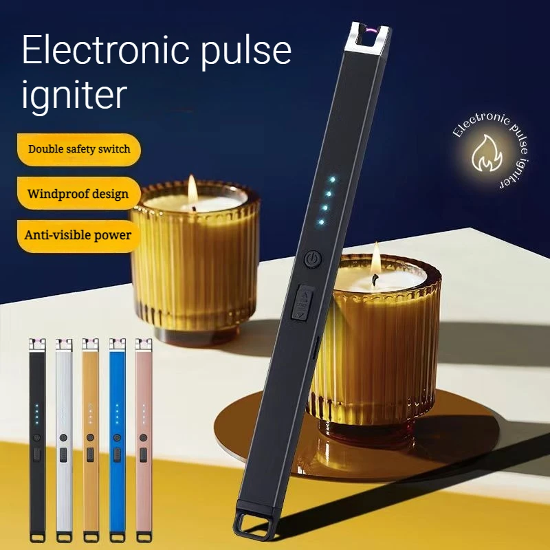 

Newest Metal Portable Arc Aromatherapy Candle Igniter Type-C Fast Charging Ignition Gun Kitchen Windproof Charging Pulse Lighter