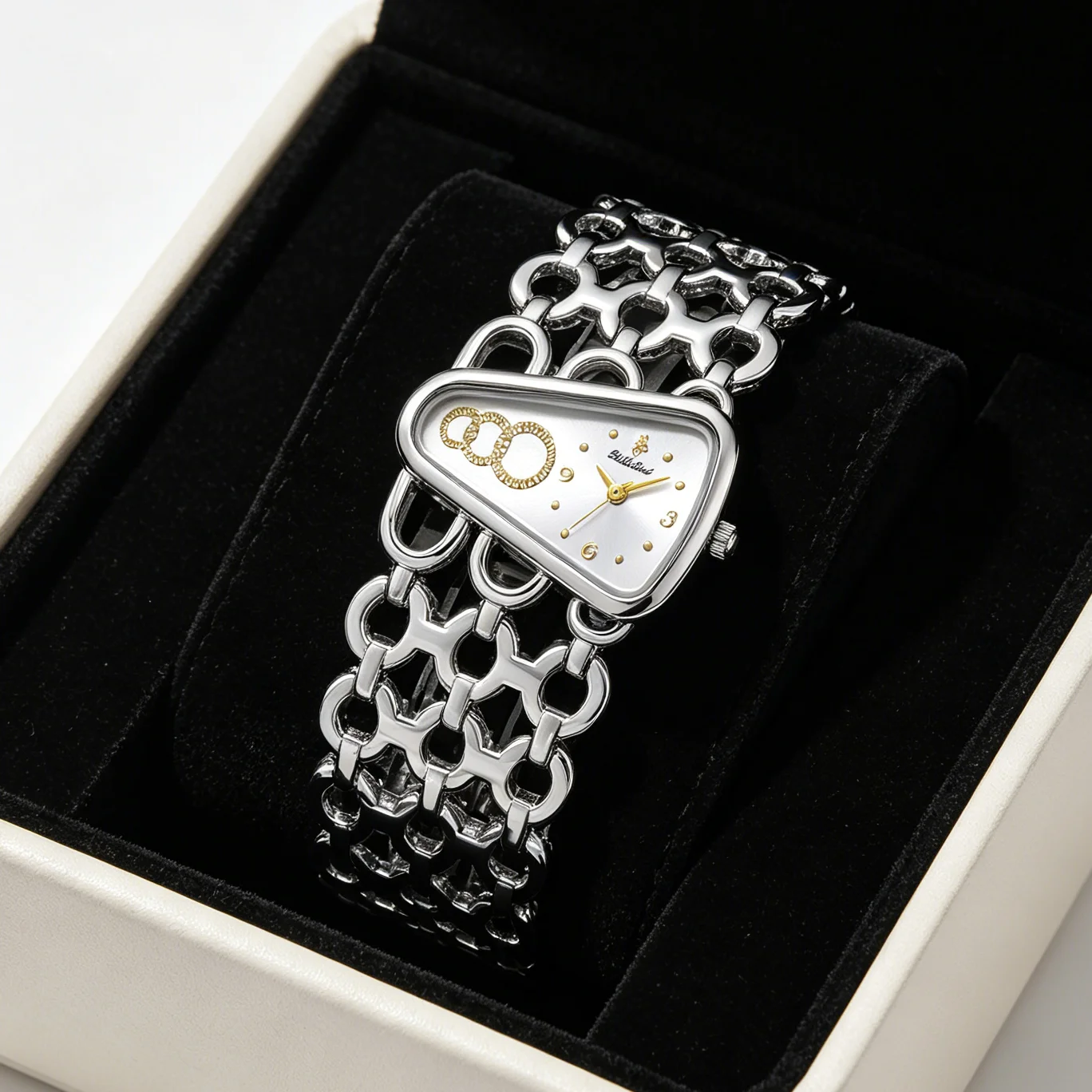 YaLaLuSi Unisex Fashion Waterproof Sport Watch Gold Skeleton Gorgeous Chic Ion Plated Gift Box Set Free Shipping