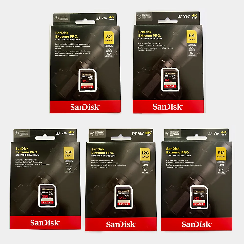 SanDisk Ultra/Extreme PRO UHS-I Karte 32GB 64GB 128GB 256GB SD-Karte C10 Flash-Speicherkarte SD U3 4K V30 Karten für Kamera – Detail 4