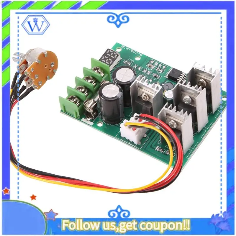 

M46K-DC 6-60 В 30 А Регулируемый светодиодный цифровой регулятор скорости двигателя ШИМ Контроллер скорости двигателя постоянного тока 12 В 24 В 36 В 48 В