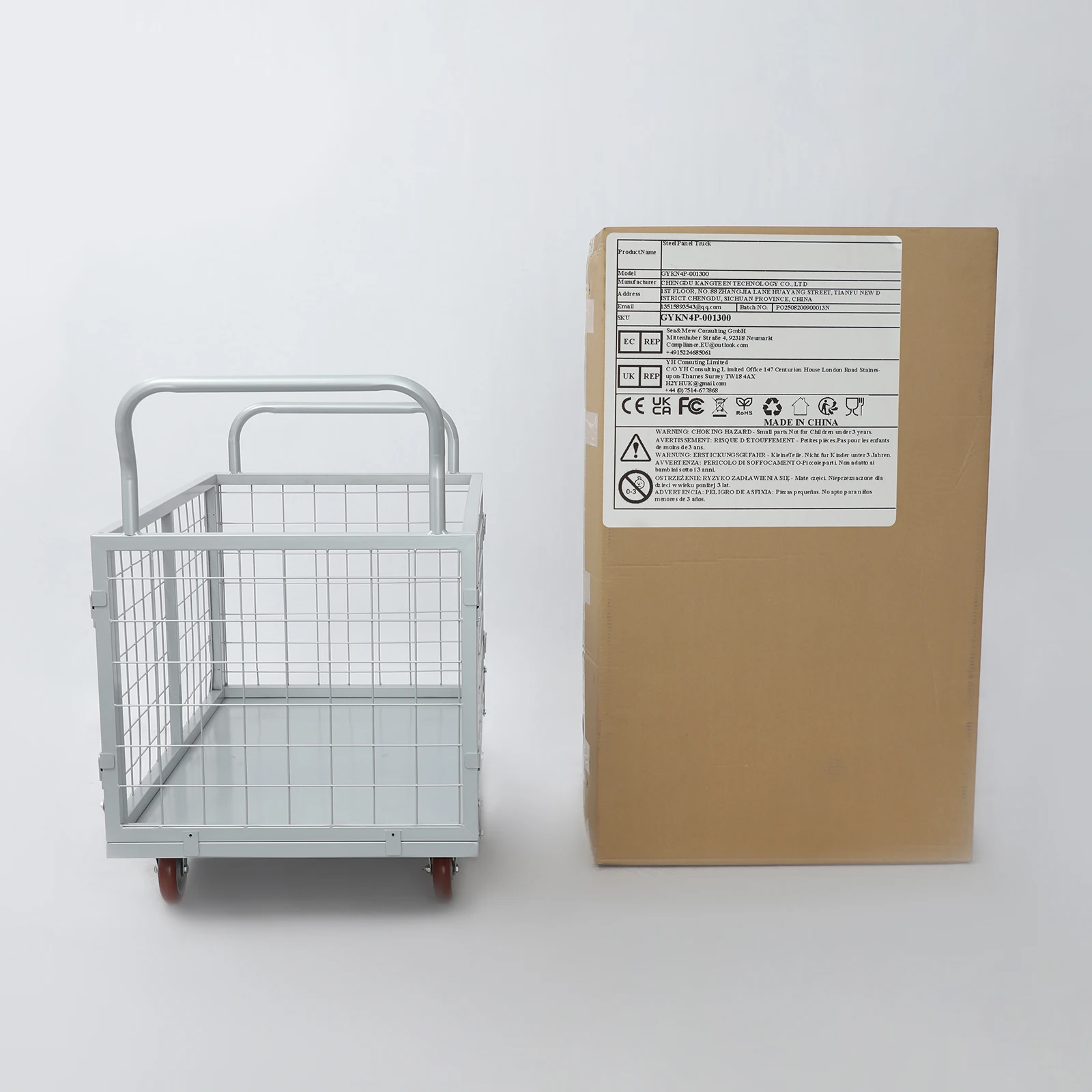 38,39*23,62*20,79-дюймовая серебряная тележка на платформе, сверхмощная тележка на платформе с эргономичной ручкой, усиленные соединения