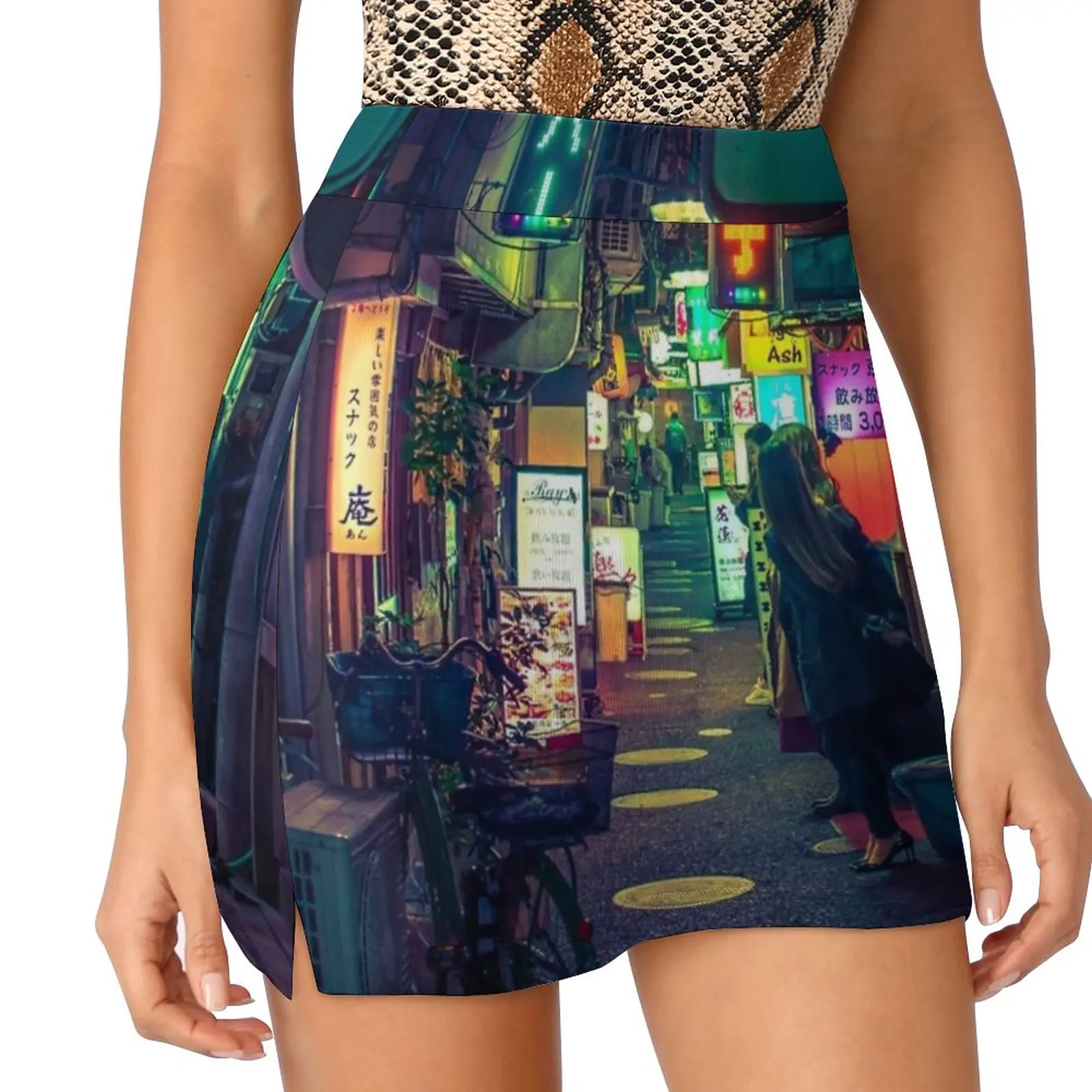 

Dark City In Oimachi Women's skirt Aesthetic skirts New Fashion Short Skirts Bladerunner Ghostintheshell Aesthetic Futuristic