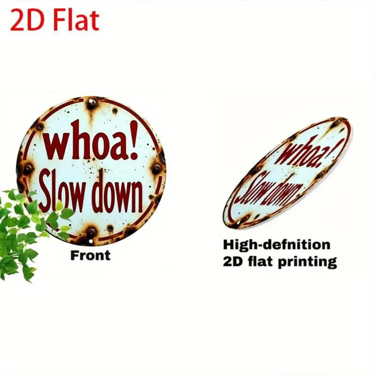 ديكور حائط من الألومنيوم بتصميم عتيق 20.32 × 20.32 سم 2D تمساح مسطح، "أح! اقتباسات "/"Terlambaki"، لهجة خضراء، عتيقة للمطبخ والحديقة