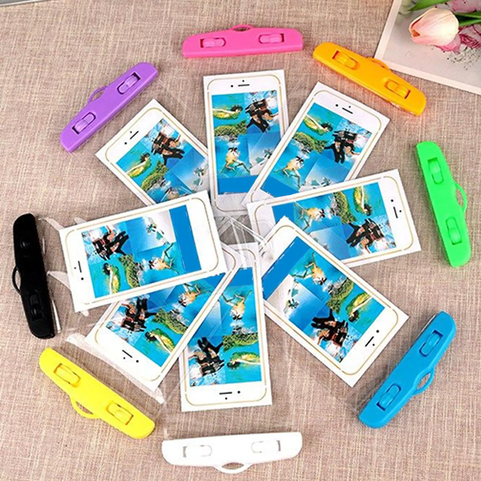 

Universal Cell Phone Lanyard Waterproof And Rainproof Mobile Phone Bag For Cycling, Rafting And Diving, Hung Around The neck