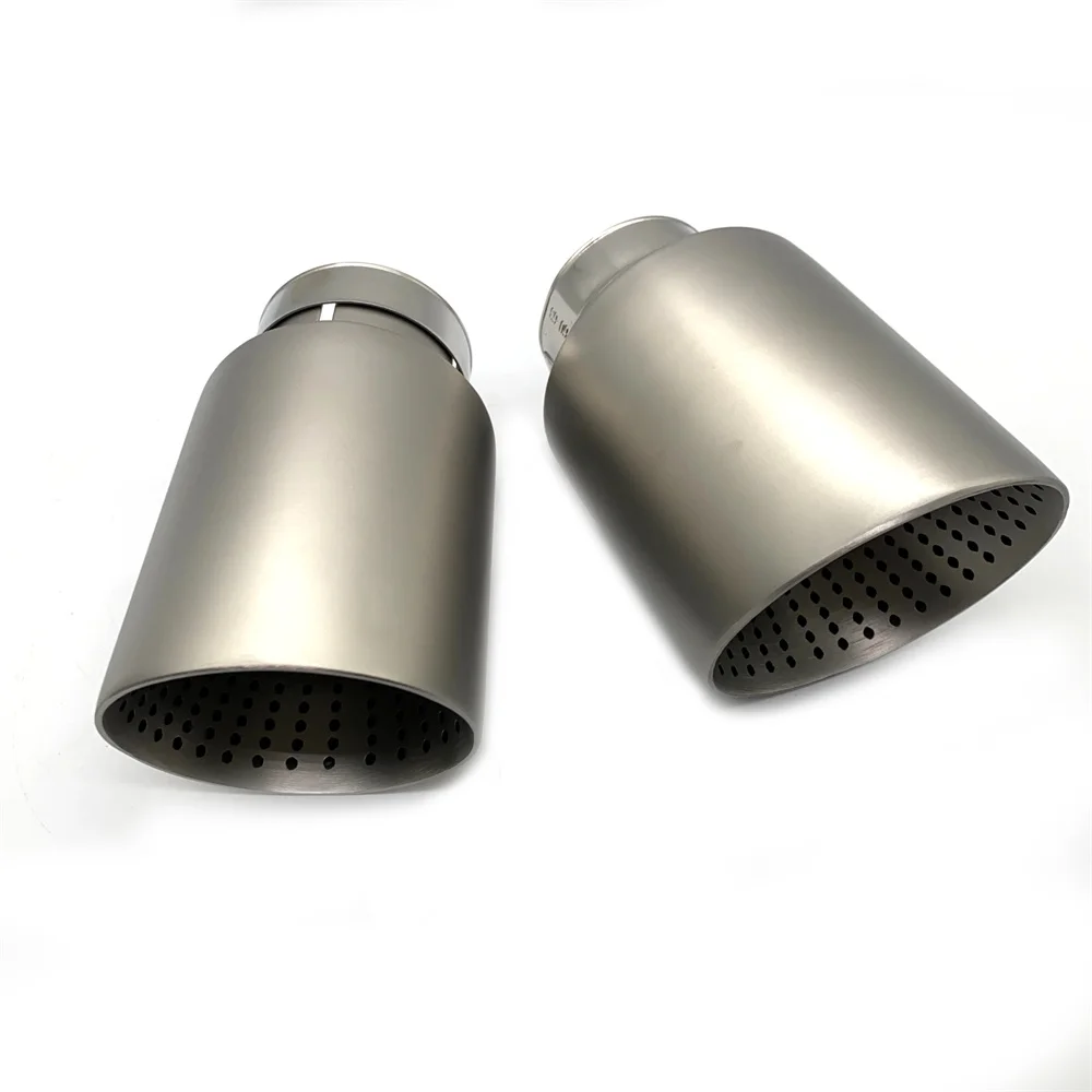 1 Pcs Matte Stainless Steel Car Exhaust Tip System Pipe Universal Exhaust Tip For VW GTI MK7 Golf7 Nozzle 60MM 63mm Muffler Tip