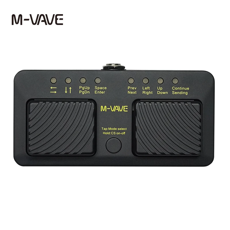 M-VAVE würfel wender pro drahtlose bluetooth seiten wender stille fuß pedal usb wiederauf ladbar für ipad iphone tablet smart phone