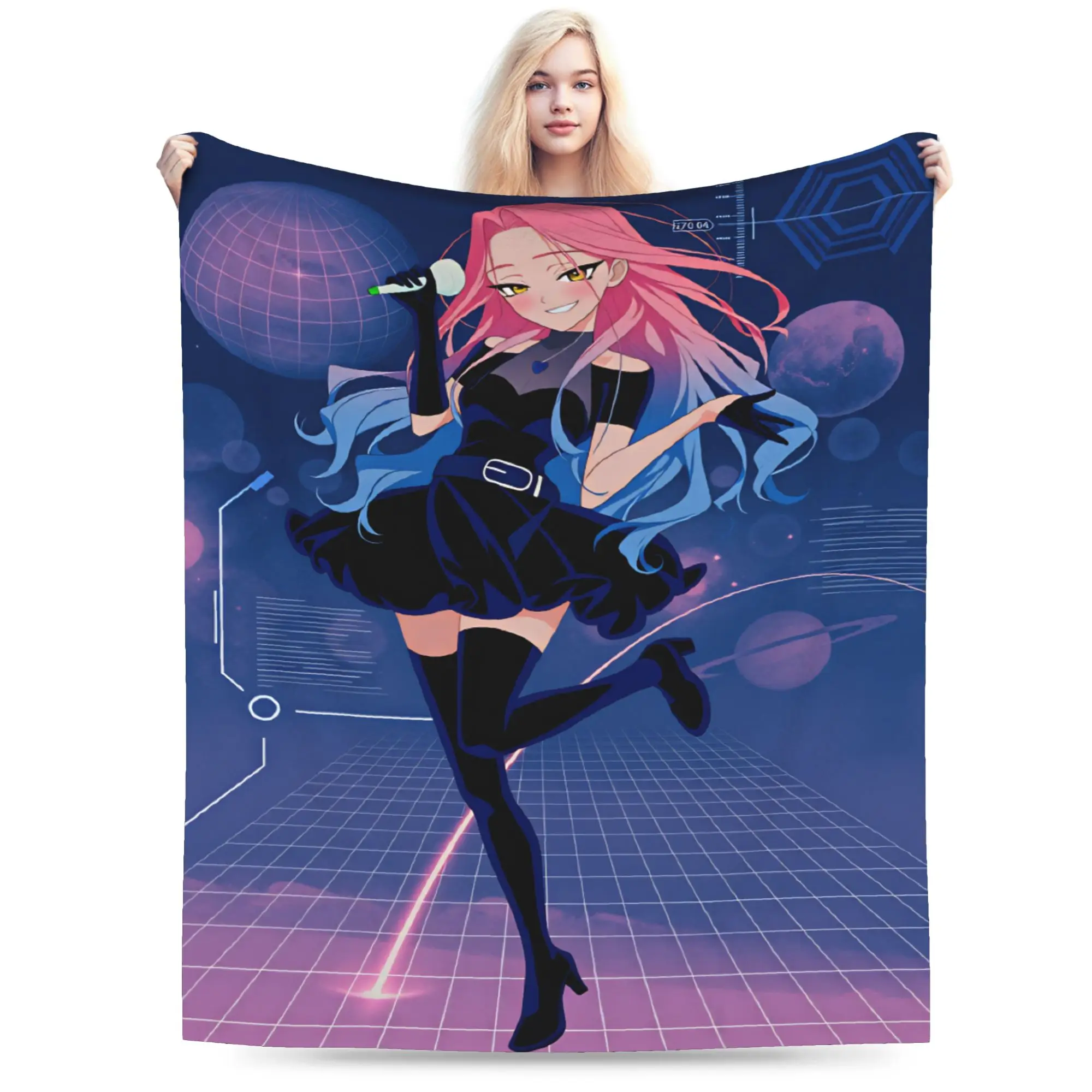 Soft Comfy Throw Blanket Travel Car Alien Stage Blankets  Flannel Bedspread For Bedroom Funny Sofa Bed Cover