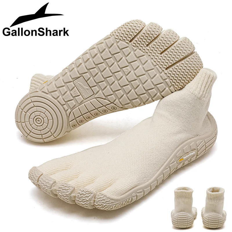 

Fleece-Lined Five Fingers Barefoot Shoes, Warm Knit Sock Sneakers for Indoor Yoga, Home Workouts & Cold-Weather Casual Wear