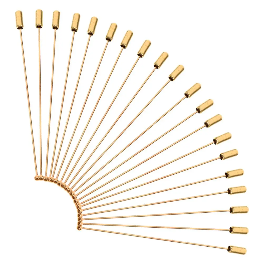 

20 Pcs Long Stick Safety Pins for Brooch Making Stainless Steel Lapel Jewelry Craft Supplies 90mm Durable Metal Pin