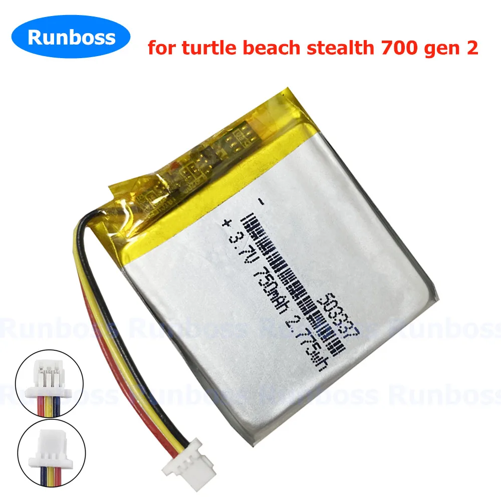 New Li-Po Rechargeable Battery for Turtle Beach Stealth 700 gen 2 Headset Accumulator 3.7V 750mAh